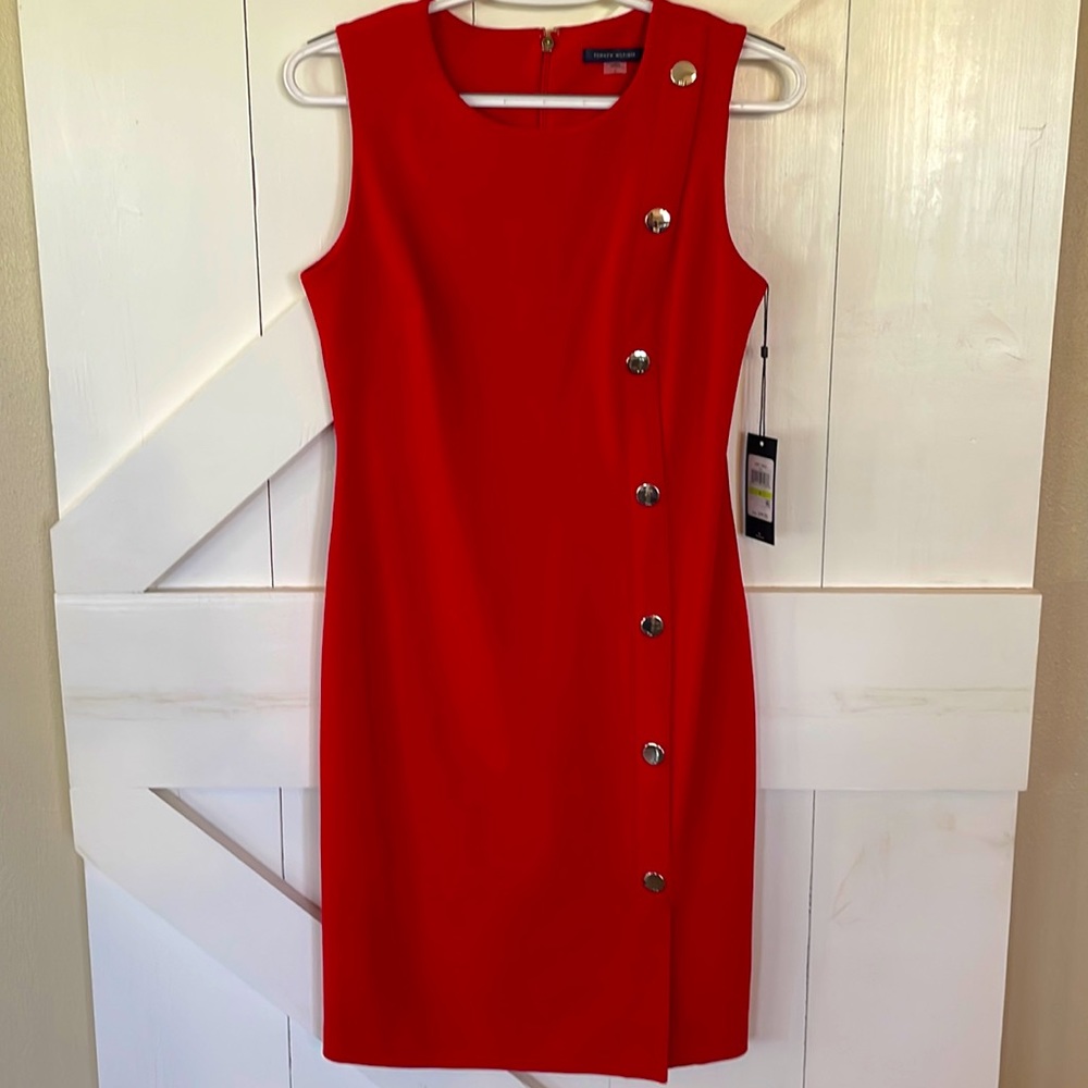 Tommy Hilfiger Red Dress. Size 4. Knee Length. New with Tags
